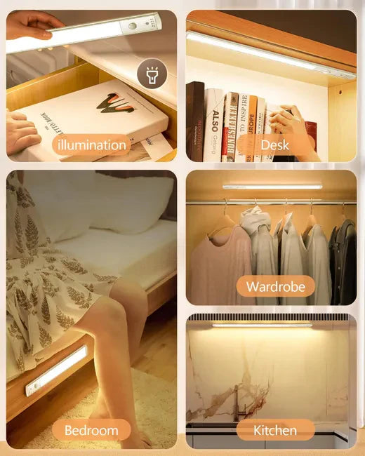 Luz LED Blanca Recargable Con Sensor Movimiento 60CM